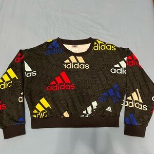 Ladies Adidas Crop Crewneck Sweatshirt